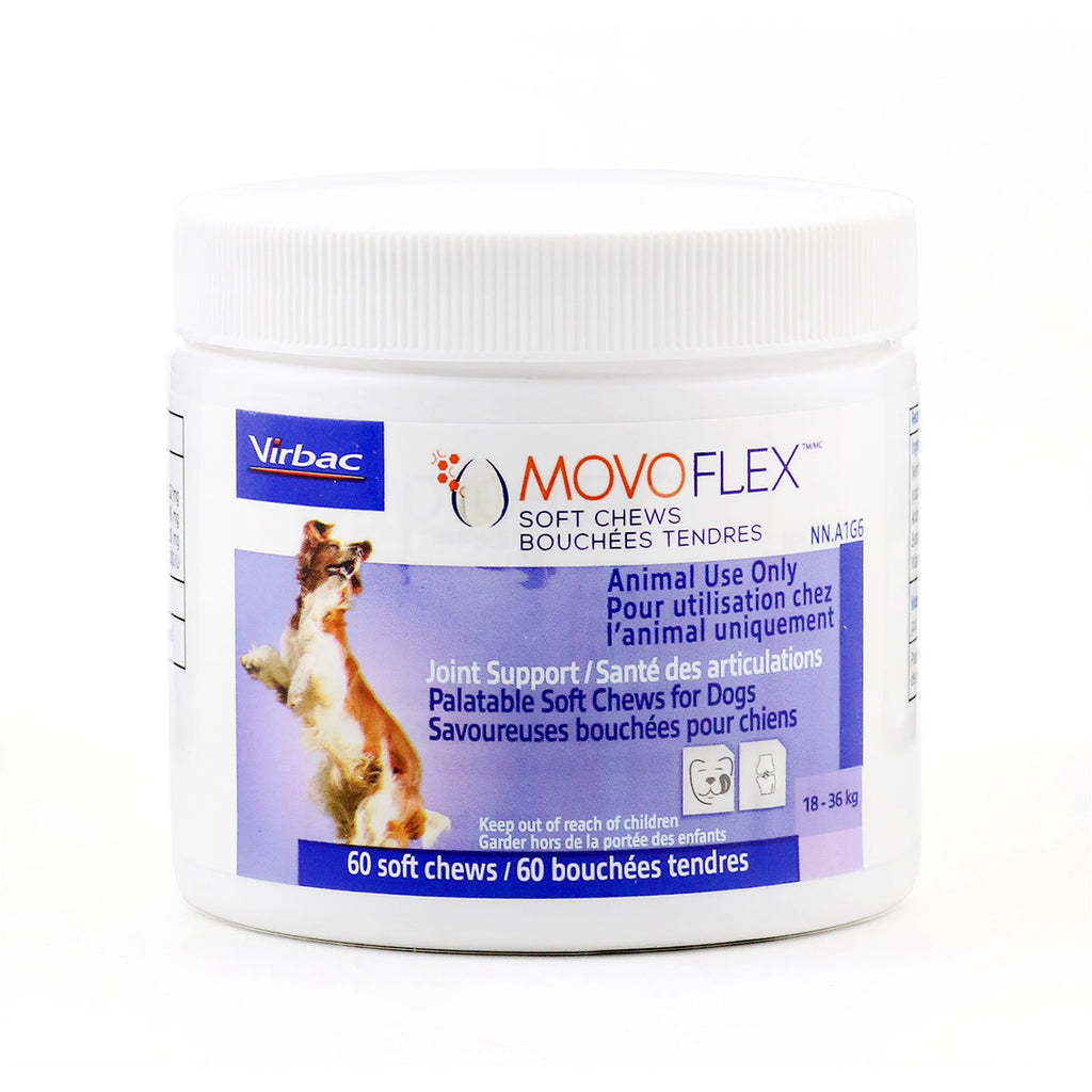 Movoflex Soft Chews, 30 pièces, Pour chiens de 15 kg à 35 kg, Complément  alimentaire pour le soutien de la santé articulaire, Pour le maintien des  structures articulaires