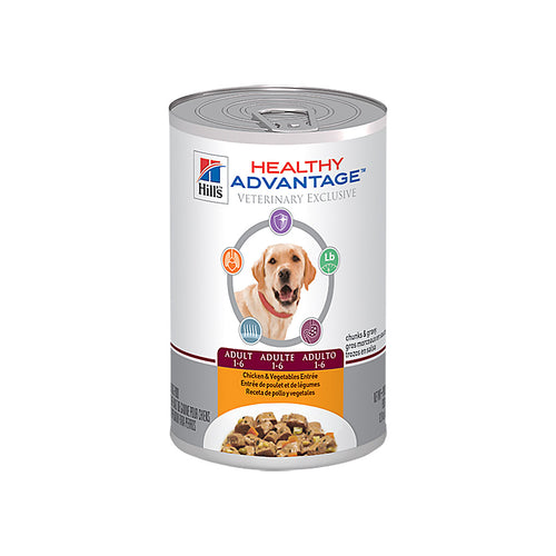 Hills Healthy Advantage Canine Adult Entree Chicken & Vegetables Cans