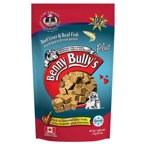 Benny Bullys Beef Liver Treat Plus Fish Feline