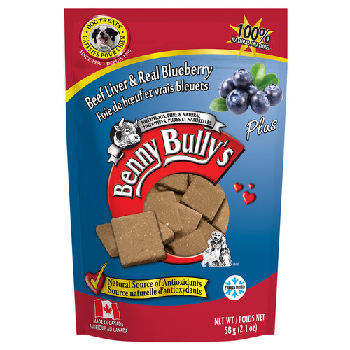 Benny Bullys Treat Beef Liver Plus Blueberry
