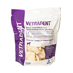 VETRADENT RAWHIDE DENTAL CHEWS MEDIUM BETWEEN 5kg and 11kg - 30s