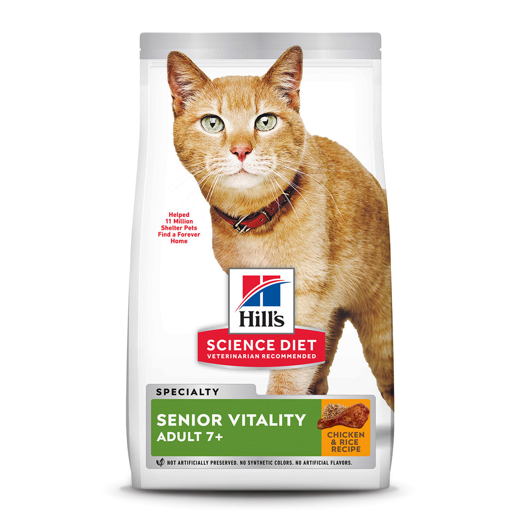 Hill's Science Diet Feline Senior Vitality Adult 7+ Dry Cat Food