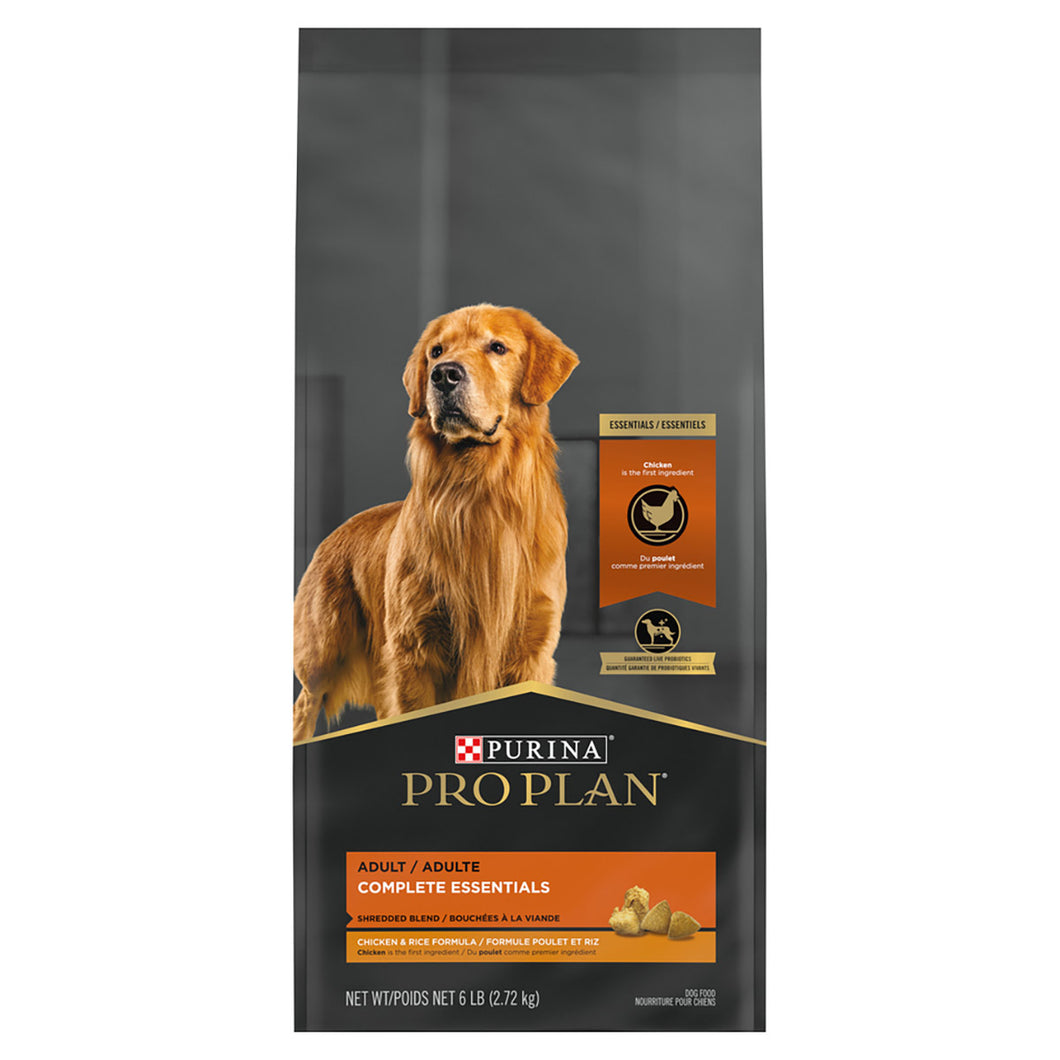 Purina Pro Plan Canine Adult Complete Essentials Shredded Blend- Chicken & Rice Dry Dog Food
