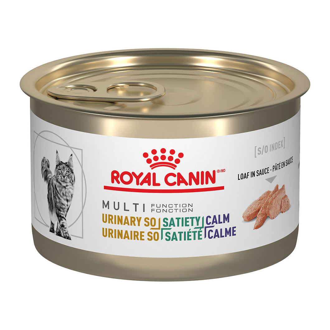 Royal Canin Veterinary Diet FELINE Urinary SO + Satiety + Calm Canned Cat Food-Loaf