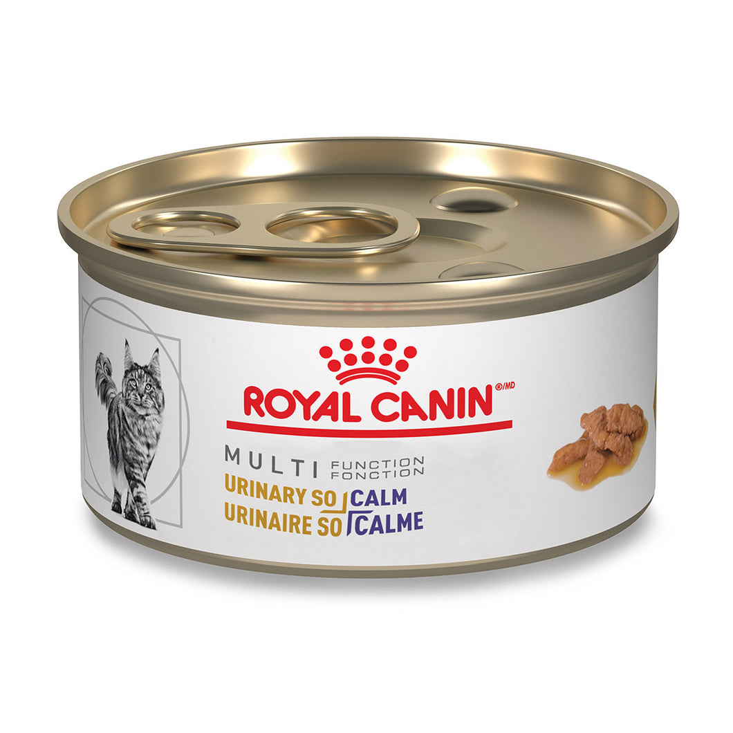 Royal Canin Veterinary Diet FELINE Multifuntion Urinary SO + Calm Canned Cat Food-Thin Slices in Gravy